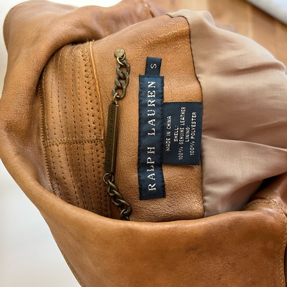 Leather Jacket By Ralph Lauren in Camel - Picture 2 of 4